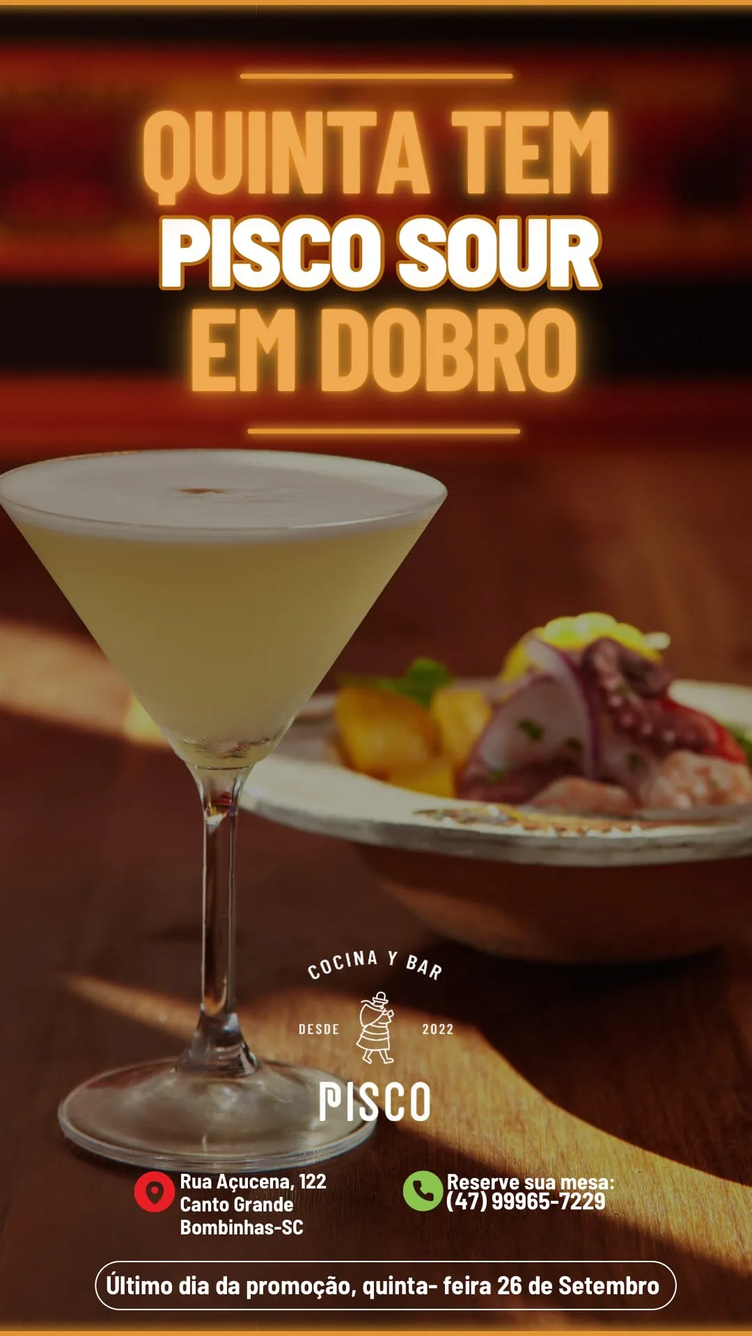 Prato do Pisco em Florianópolis